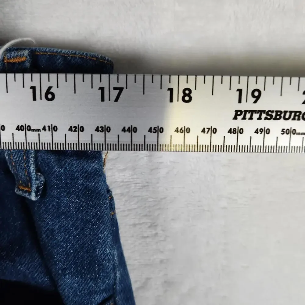 Levi's 505 Regular Fit Jeans Mens 34x32 Dark Wash Straight Leg Orange Tab‎